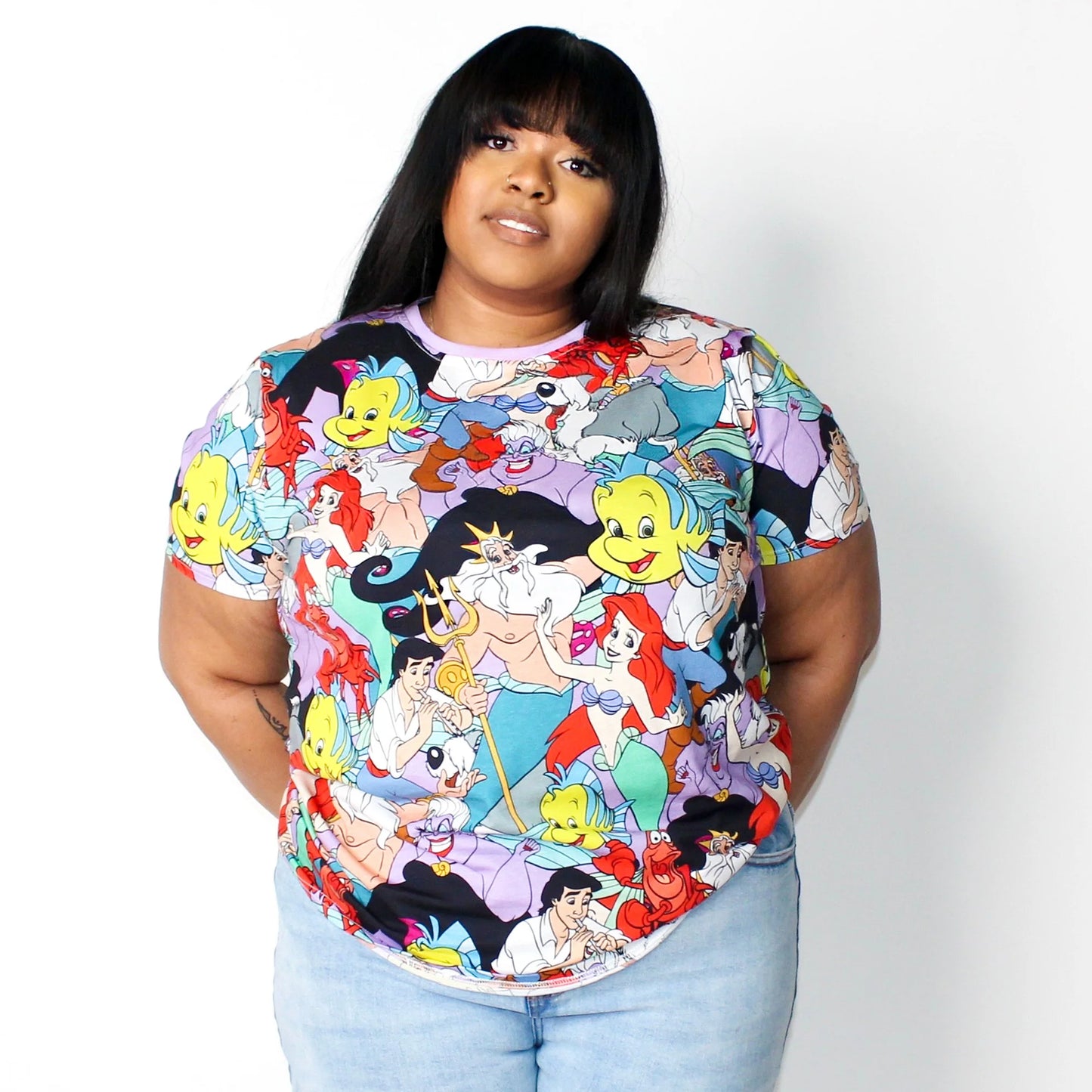 CakeWorthy Disney The Little Mermaid All Over Print T-Shirt