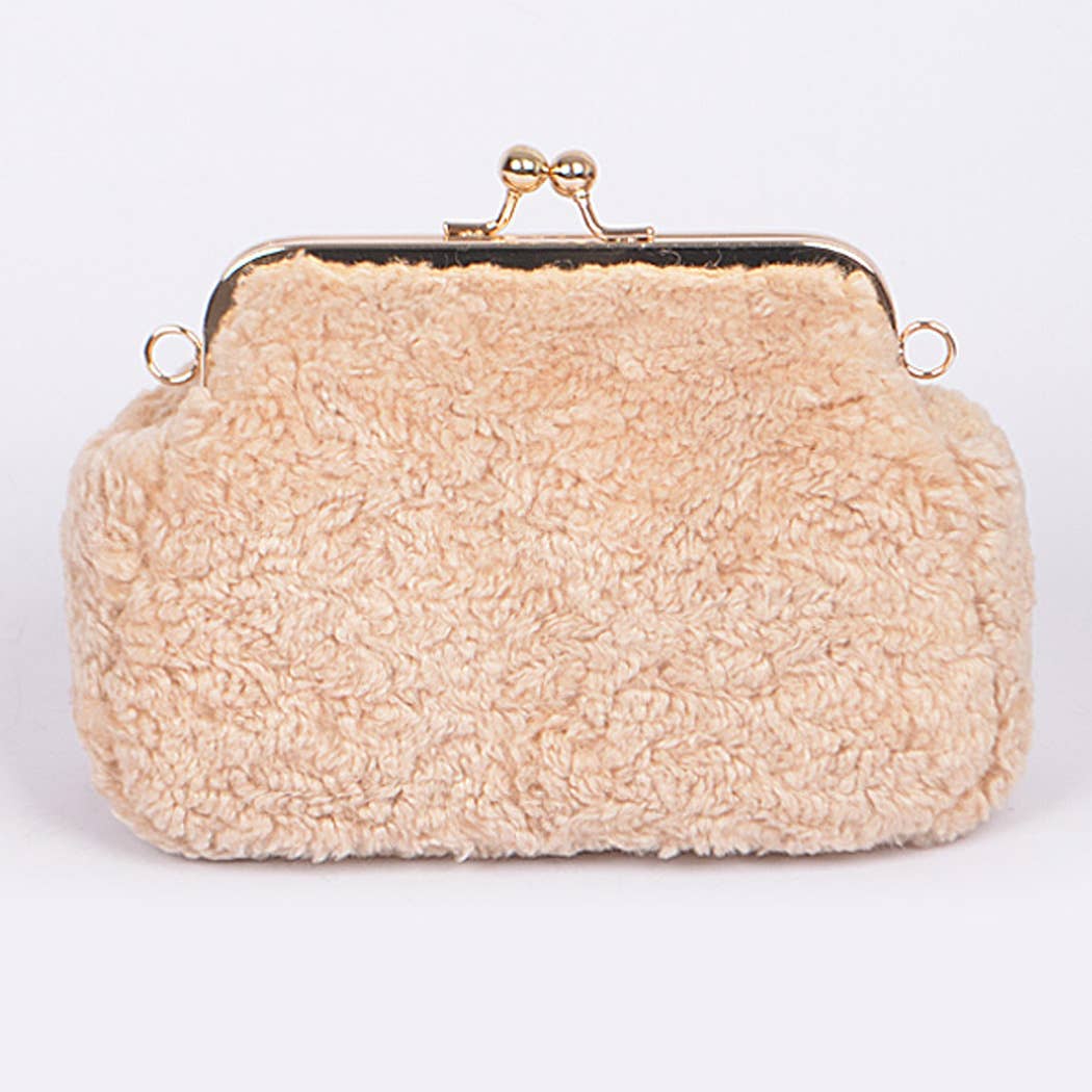 Faux Shearling Clutch 803
: Dark Pink