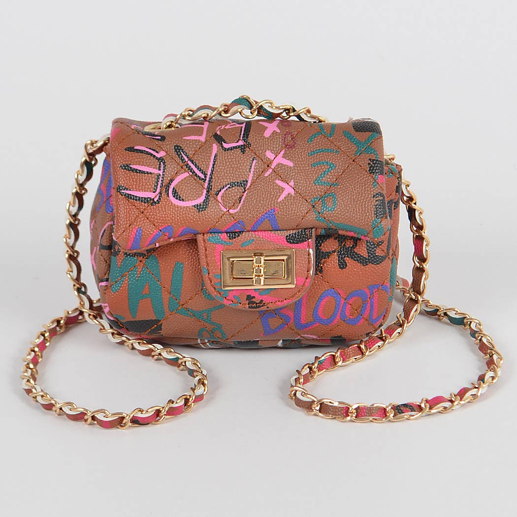 Multi Fonts Gradient Clutch: Camel