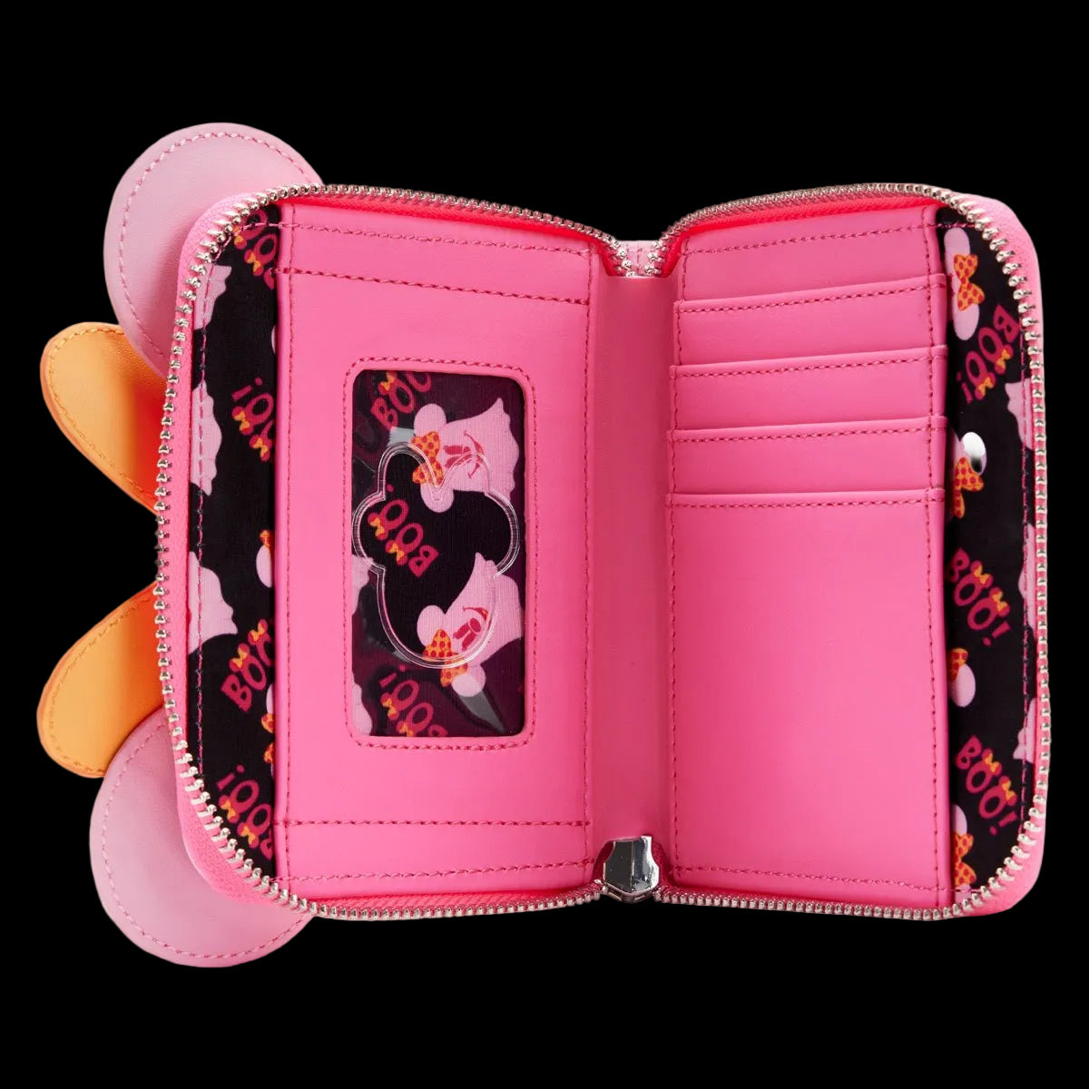 Minnie Mouse Pastel Pink Ghost Minnie Glow-in-the-Dark Zip-Around Wallet Loungefly Disney
