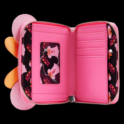 Minnie Mouse Pastel Pink Ghost Minnie Glow-in-the-Dark Zip-Around Wallet Loungefly Disney