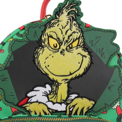 Loungefly How the Grinch Stole Christmas Grinch Christmas Present Mini Backpack - Limited Edition Exclusive