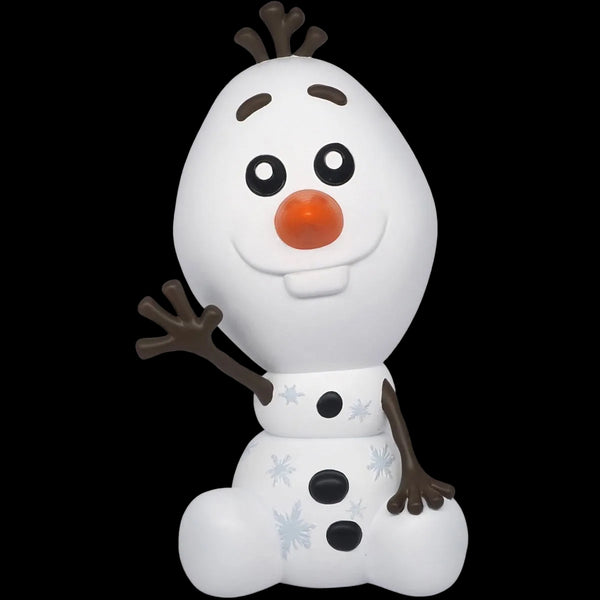 Animated character Olaf from 'Frozen' on a white background