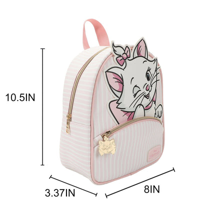 Aristocats Marie Winking Pink & White 10.5" Mini PU Backpack