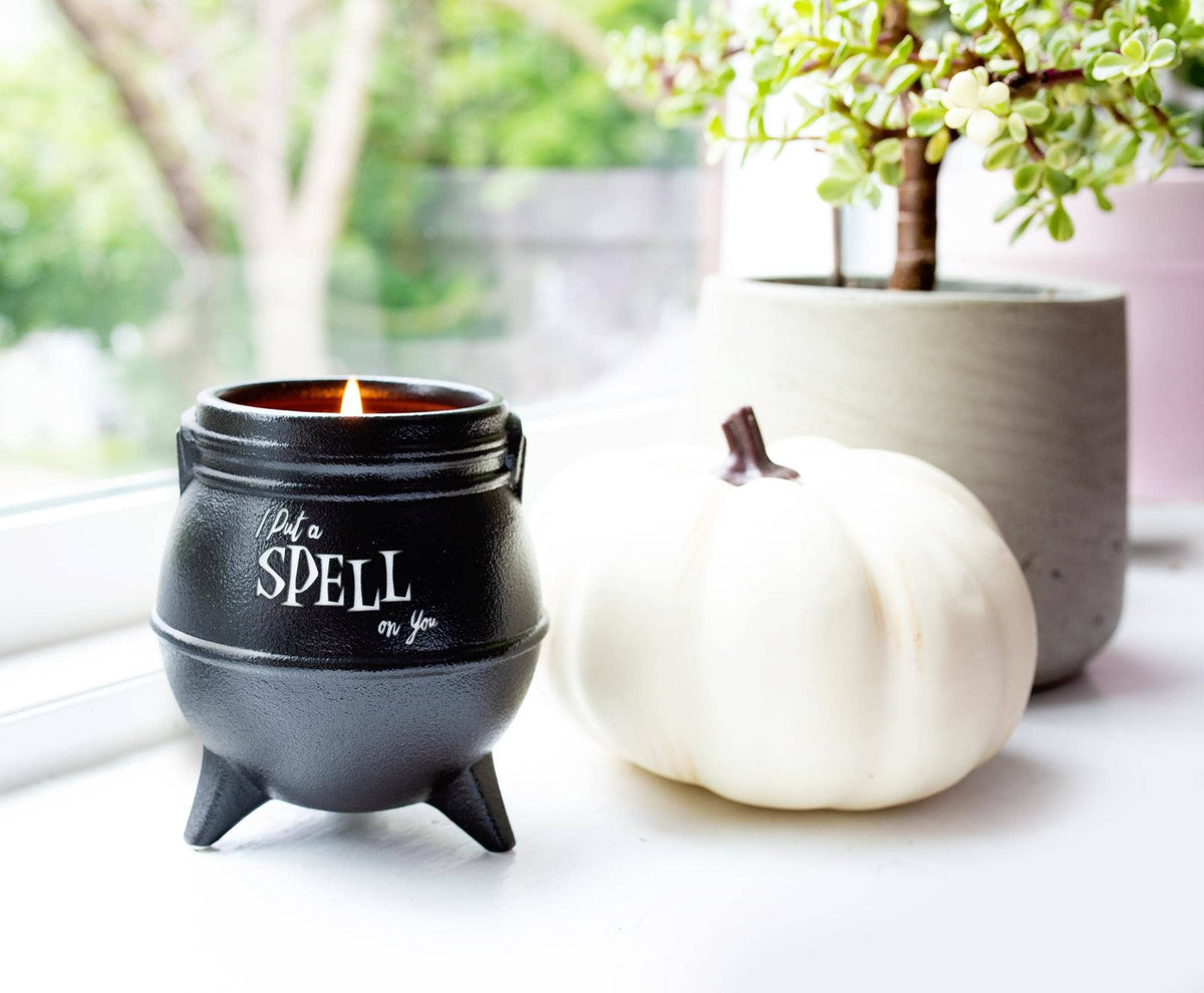 Hocus Pocus Spell On You Ceramic Cauldron Candle