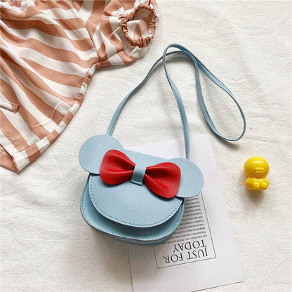 Girls Mini Cartoon Cute Crossbody Coin Purse: BLACK
