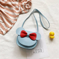 Girls Mini Cartoon Cute Crossbody Coin Purse: BLUE