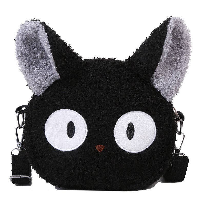 Cartoon Lamb Fur Crossbody Bag: Khaki without Pendant