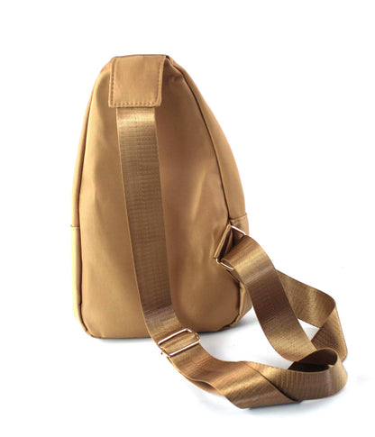 Sleek Quilted Nylon Sling Bag - Multi-Pocket Chest Pack