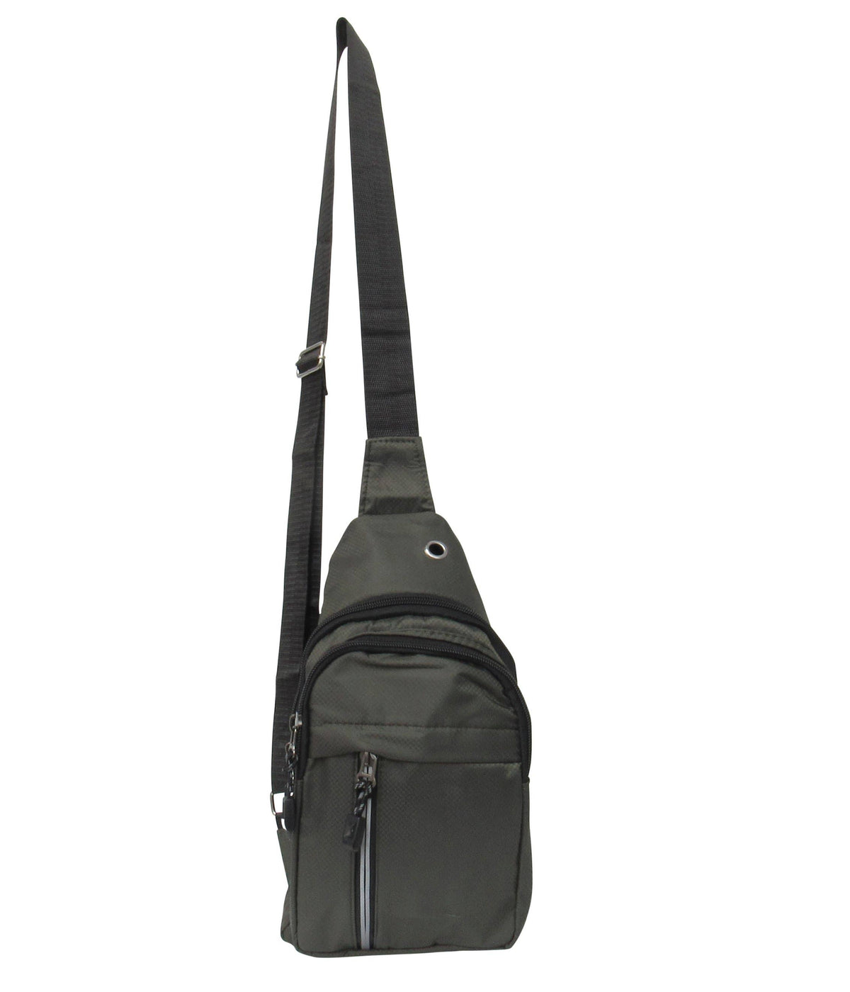 Polished Canvas Sling Bag - Sleek Urban Chest Crossbody