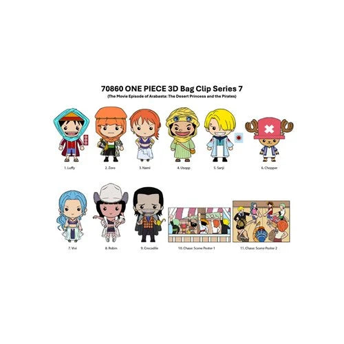 One Piece Alabasta Series 7 3D Foam Bag Clip | Blind Bag