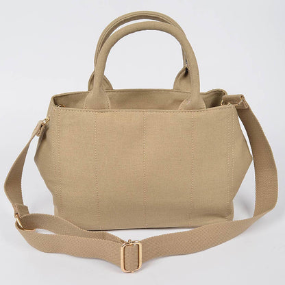 Solid Canvas Tote: Red