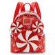 Mickey Mouse Icon Peppermint Swirl Loungefly Mini Backpack