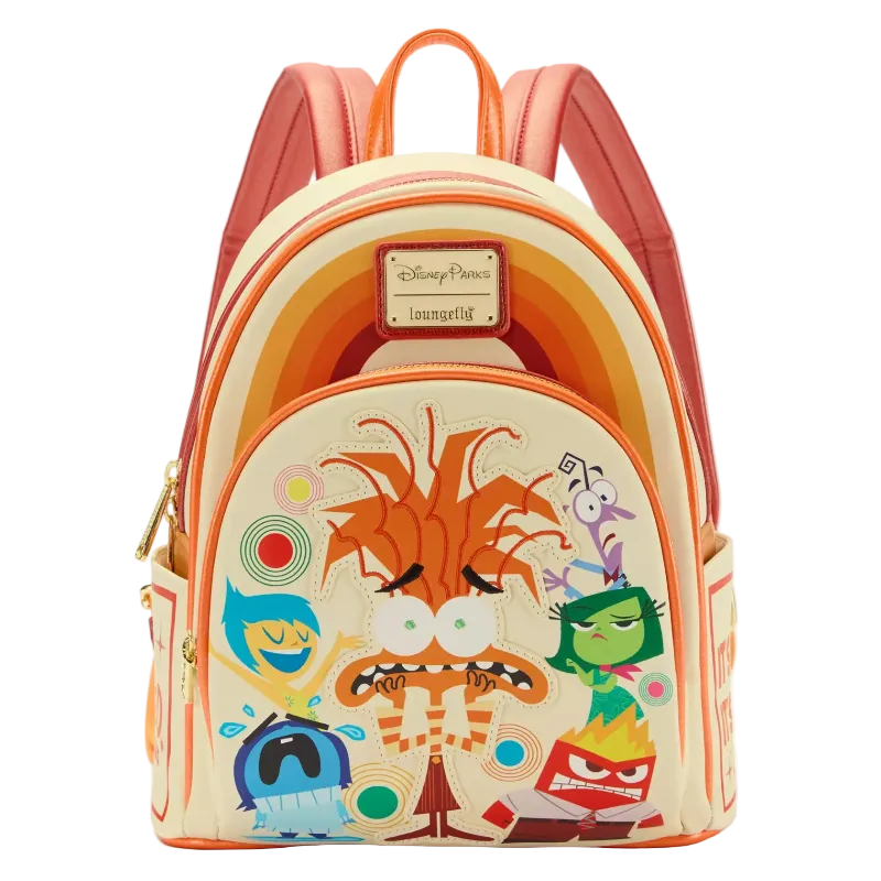 Backpack with cartoon character design on a white background
