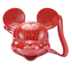 Red Minnie Mouse head-shaped bag with ears on a white background