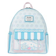 Light blue backpack with Cinnamoroll design on a white background
