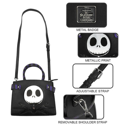 Nightmare Before Christmas Jack Skellington Movie Character Black Purse