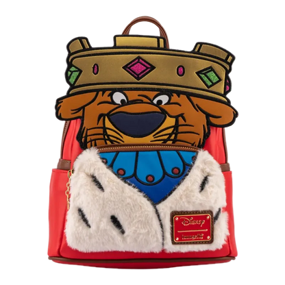 Loungefly Disney Robin Hood Prince John cosplay mini backpack front view