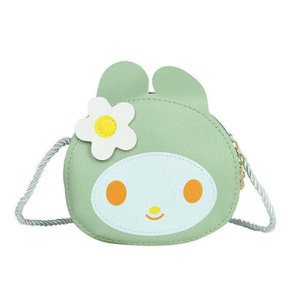 Kids Cartoon Bunny Crossbody Coin Purse: Yellow
