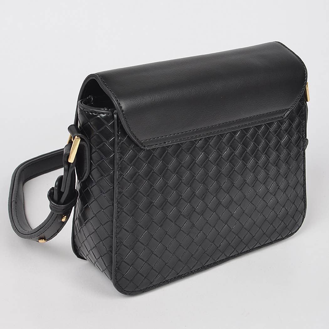 Faux Leather Crossbody Bag: Purple