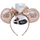 MINNIE ROSE GOLD SEQUIN EAR HEADBAND W BOW, MRGSE: -