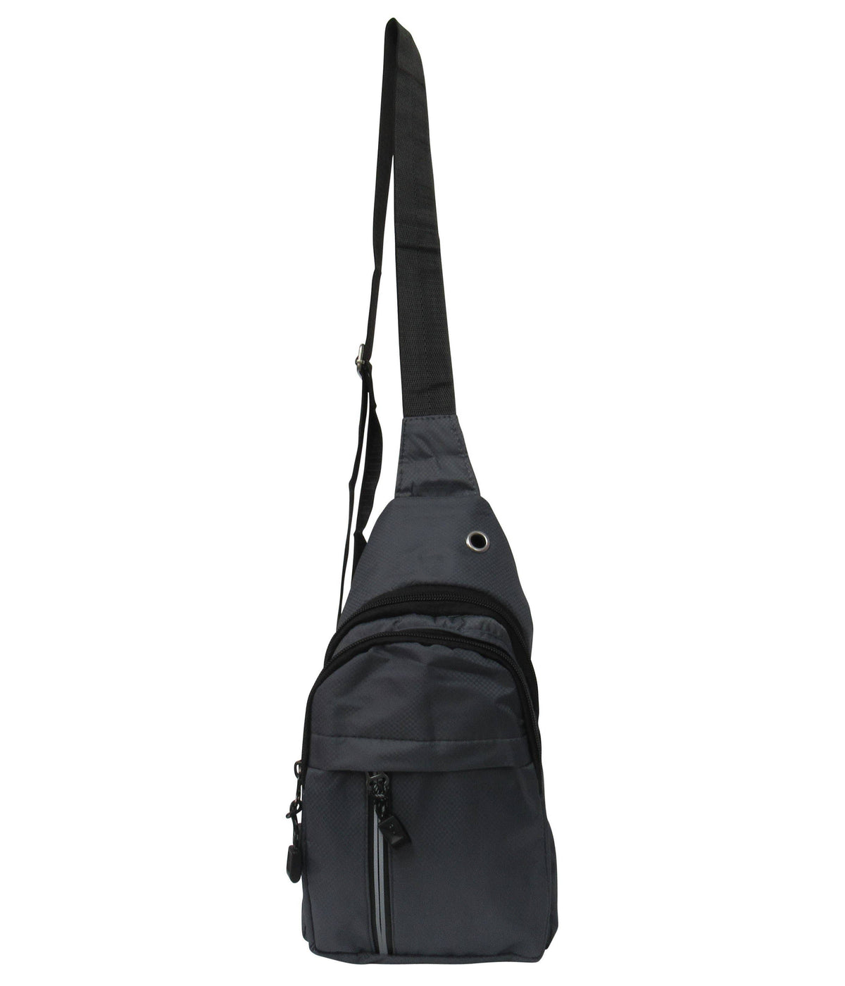 Polished Canvas Sling Bag - Sleek Urban Chest Crossbody