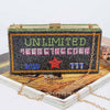 Unlimited Rhinestone Party Clutch: Multicolor