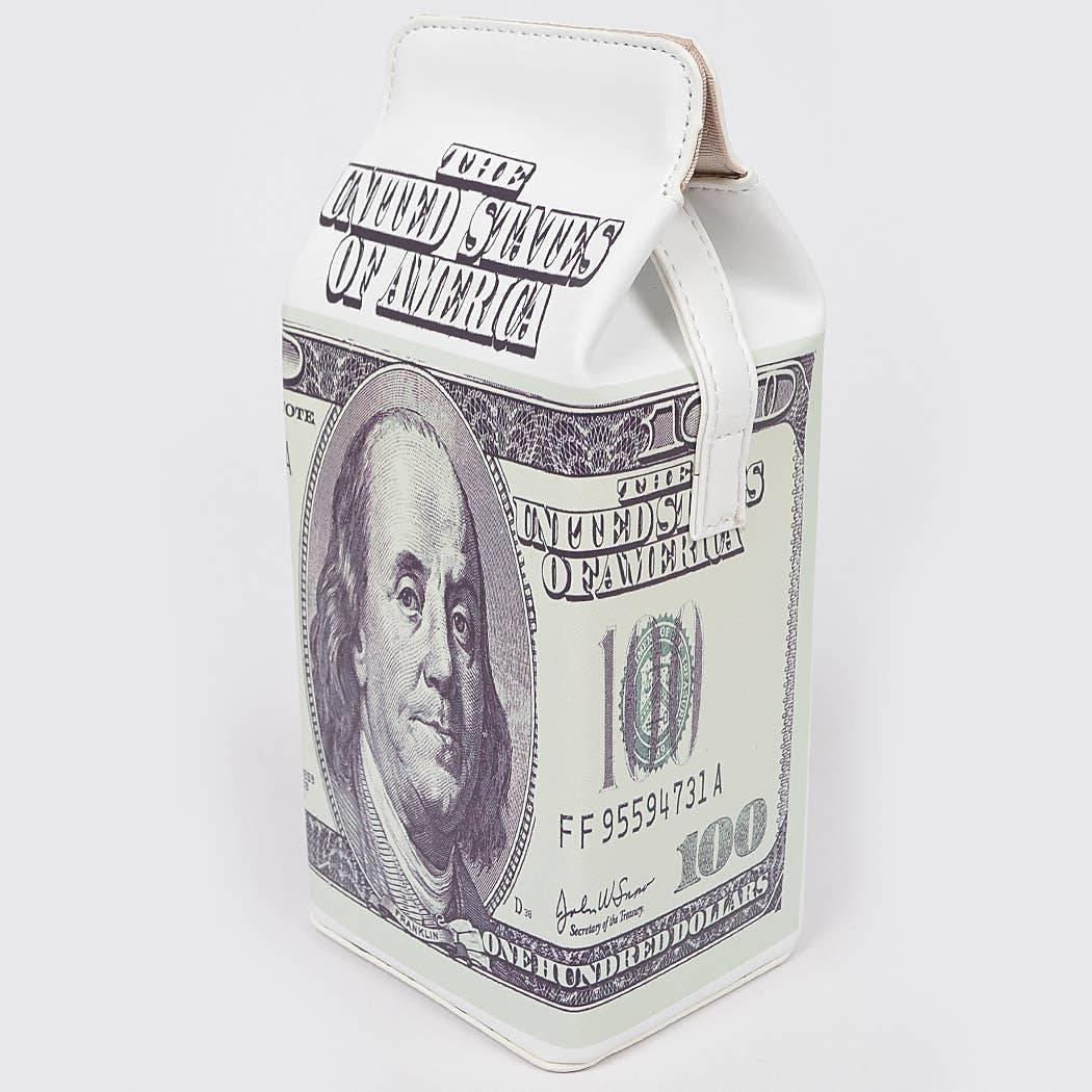 US Dollar Crossbody Bag: White