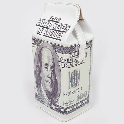 US Dollar Crossbody Bag: White