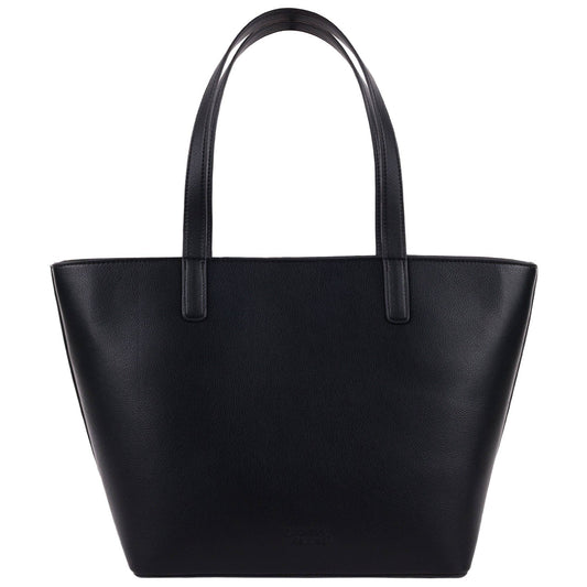Peanuts Snoopy Minimal Black Tote Bag with Doghouse Cardholder - alternate view 2