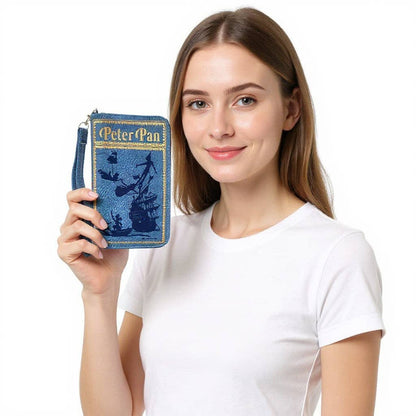 The Peter Pan Wallet In Vinyl: Blue