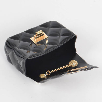 Jelly Shiney Mini Bag W Imitation Pearl Handle: Yellow