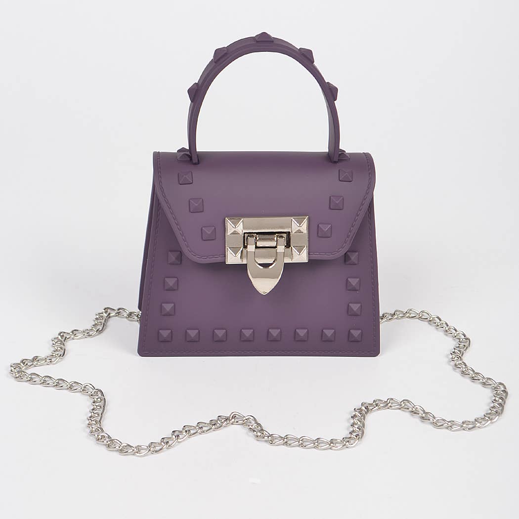 Jelly Mini Handle Bag: Purple