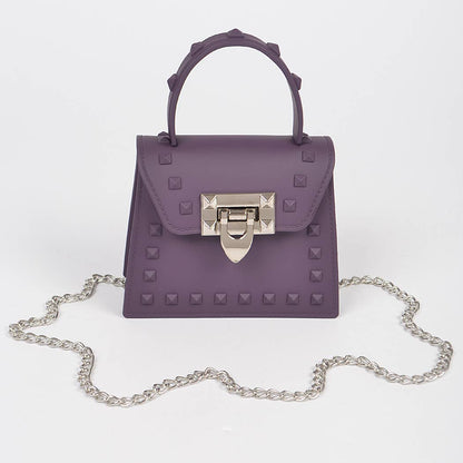 Jelly Mini Handle Bag: Purple