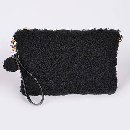Faux Fur Clutch: Dark Pink