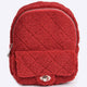 Fluffy Flap Zipper Backpack: Burgundy