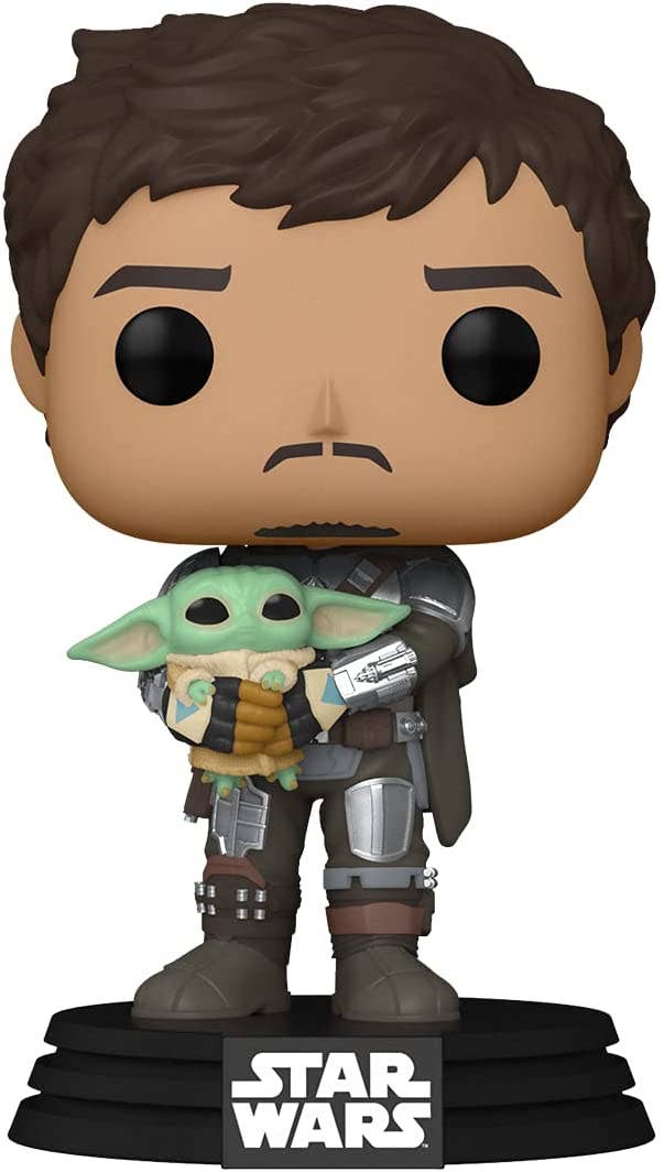 Star Wars The Mandalorian Din Djarin Holding Grogu Vinyl Figure #461 - alternate view 3