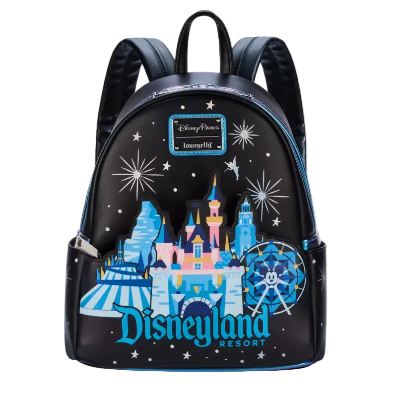 Backpack with Disneyland Resort design on a black background