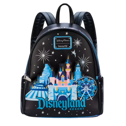 Backpack with Disneyland Resort design on a black background