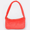 HPC5123 SOLID FAUX FUR SHOULDER BAG: Red