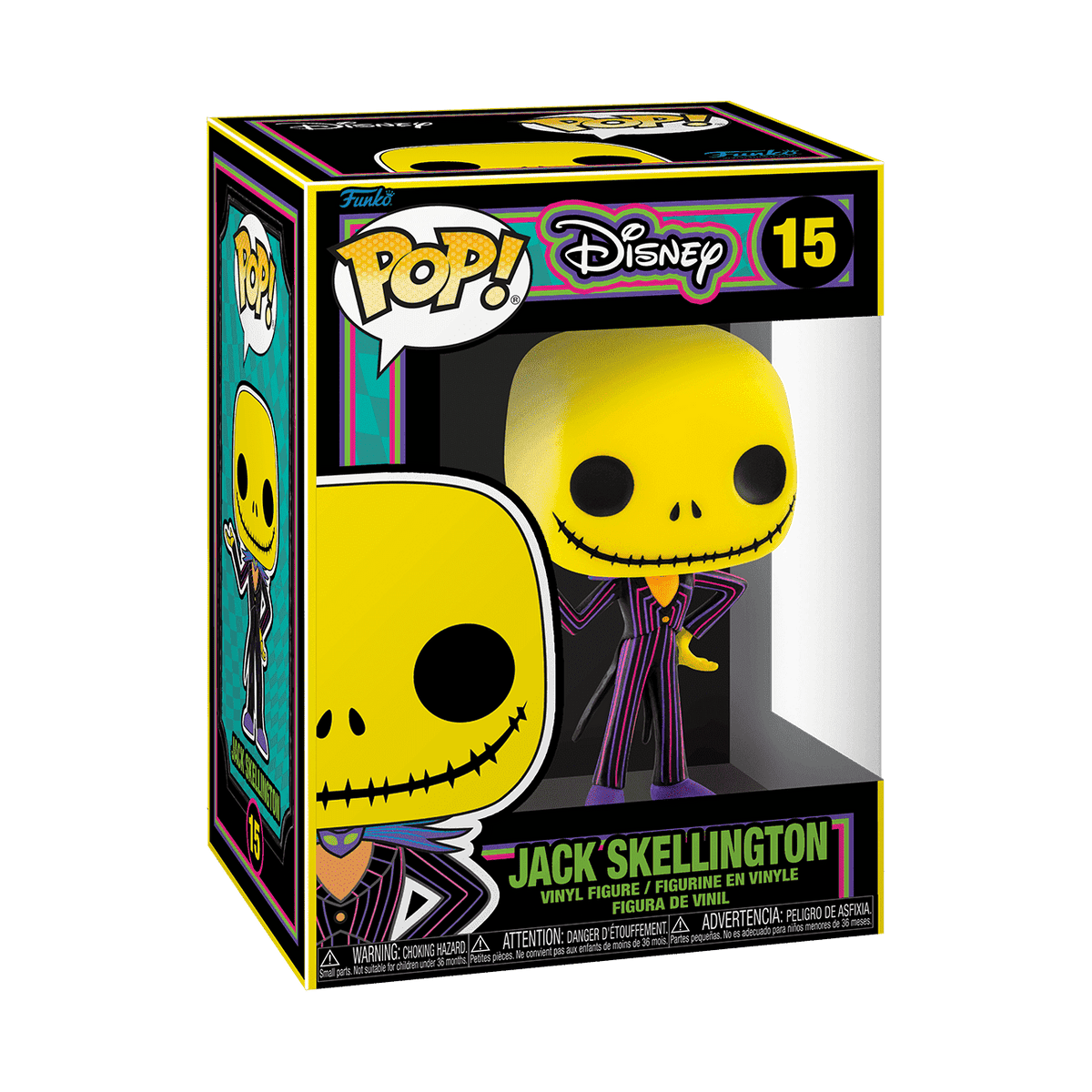 Nightmare Before Christmas Jack Skellington Blacklight Vinyl Figure #15