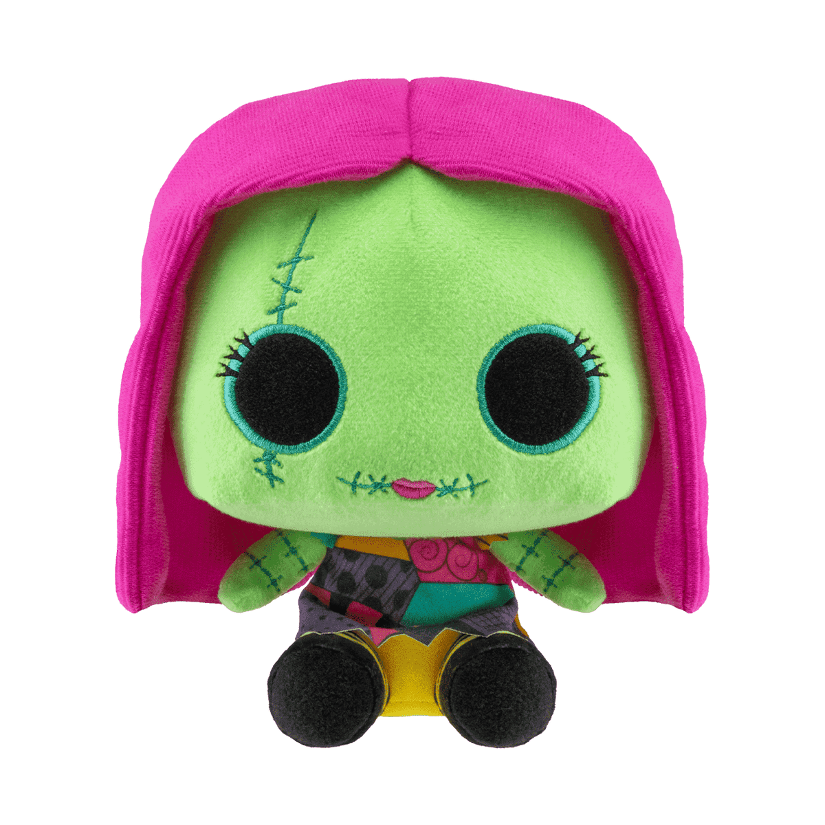 Nightmare Before Christmas Sally Blacklight Plush front