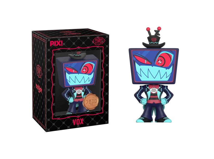 PIX! Hazbin Hotel Vox The Media Overlord Vinyl Figure | Limited Edition of 7,500