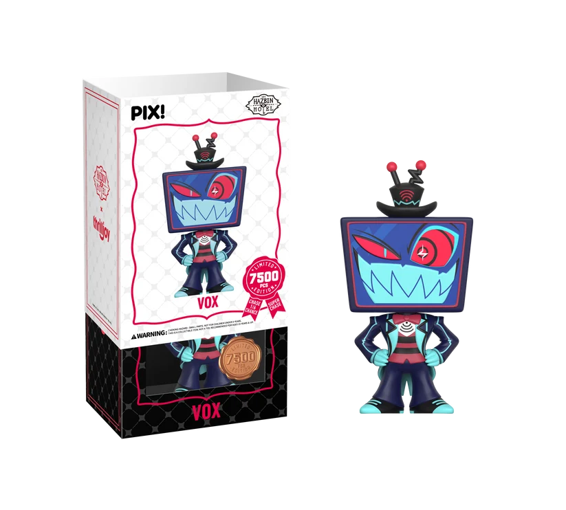 PIX! Hazbin Hotel Vox The Media Overlord Vinyl Figure | Limited Edition of 7,500