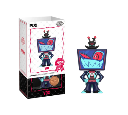 PIX! Hazbin Hotel Vox The Media Overlord Vinyl Figure | Limited Edition of 7,500