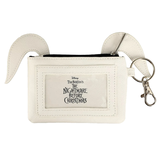 White pouch with 'The Nightmare Before Christmas' logo and strap