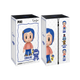 Two views of a Coraline collectible figure mystery box by PIX!, showing the front and side panels with character artwork and a zipper detail on a white background.