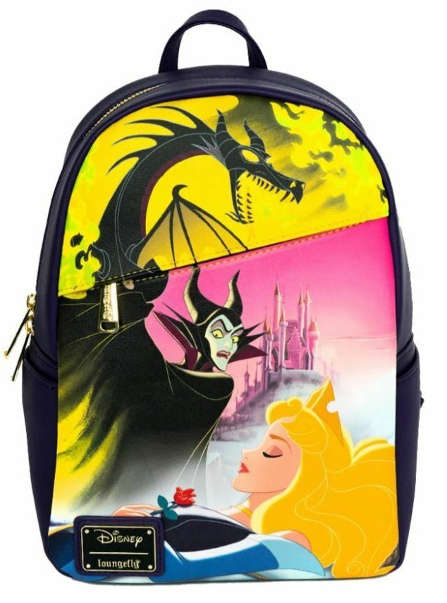 Sleeping Beauty Aurora, Maleficent & Dragon Mini Backpack front