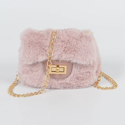 Faux Fur Mini Bag: Green