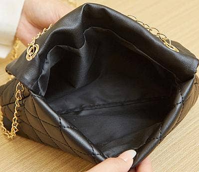 Love heart bag lingge crossbody: Black / M